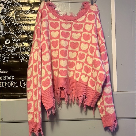 Long sleeve hearts sweater - Picture 4 of 4